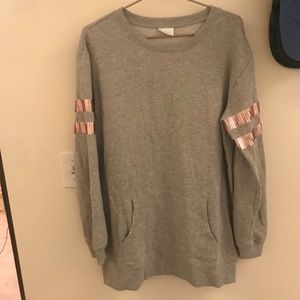 Grey oversized sweater or sweater dress